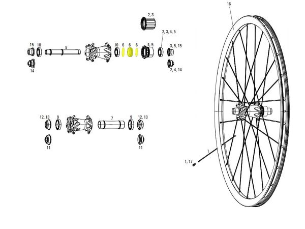 Kit Repuesto SRAM Corona Interna Dentada 36T p/ Maza de Rueda Roam 50/60/Rail 50